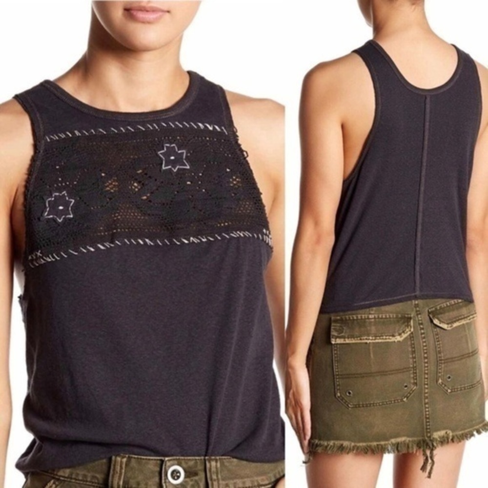 Free People Embroidered Tank